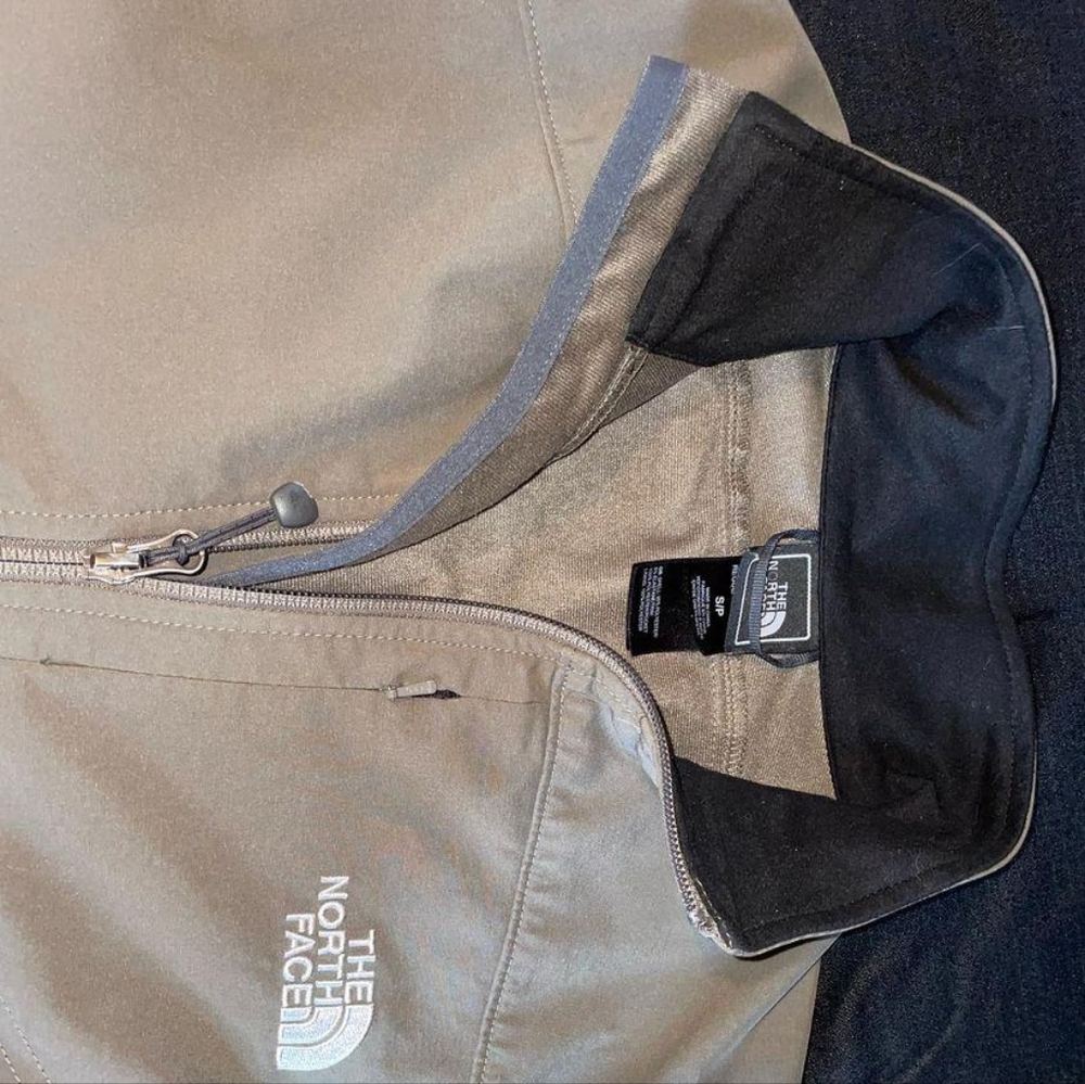Womens North Face Small Light Brown Zip Up Jacket